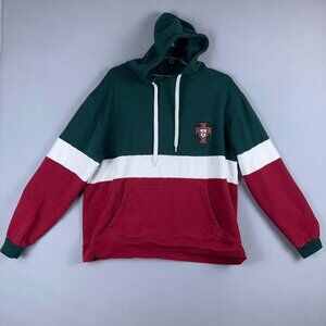 Portugal FPF Hooded Sweatshirt Unissex Size X Large Flag Life Pullover Green Red